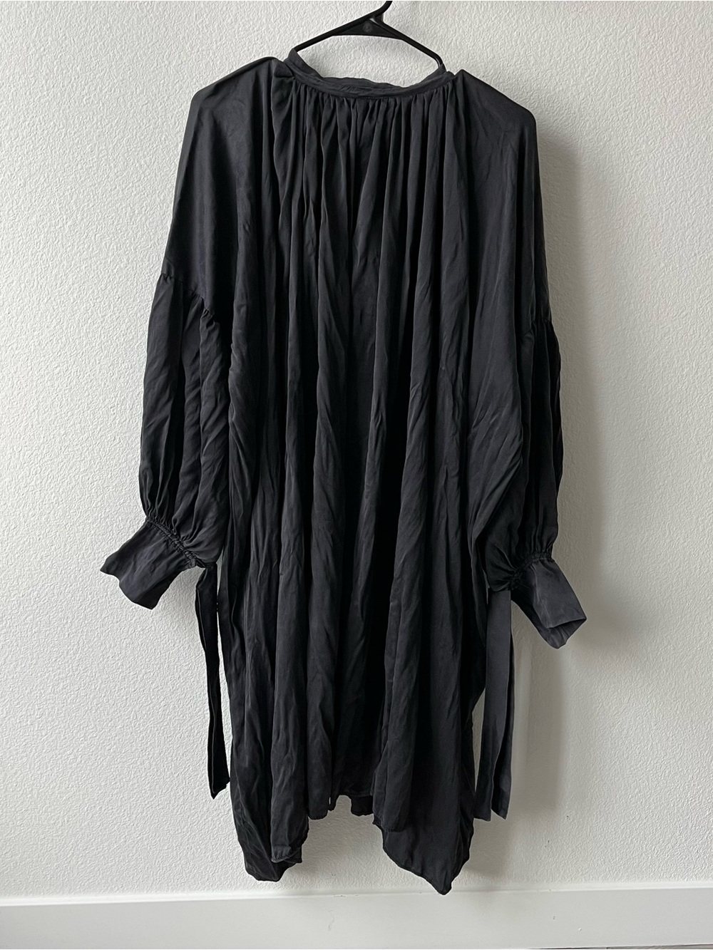 FW19: Alchemist Shirtdress in Silk Charmeuse (Limited Edition), Nuit, dark grey - Picture 7 of 13